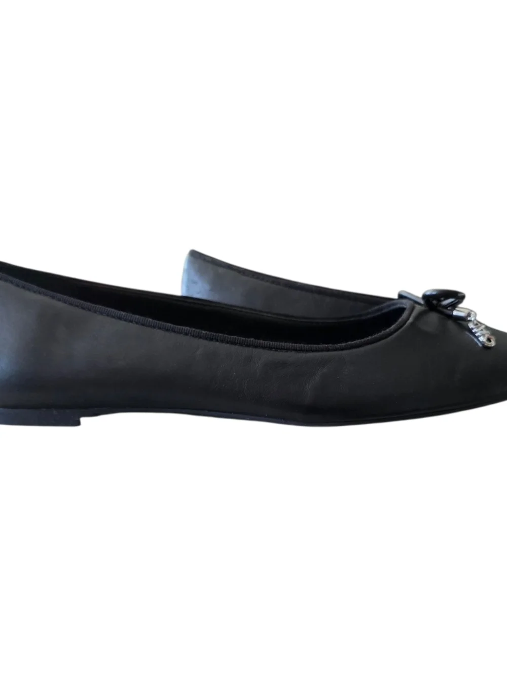 Michael Kors Black Quilted Insole Ballet Flats with Bow - Picture 7 of 10